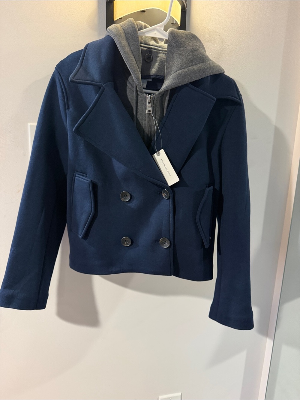 Maeve Anthropologie twofer sweatshirt and peacoat size small nwt